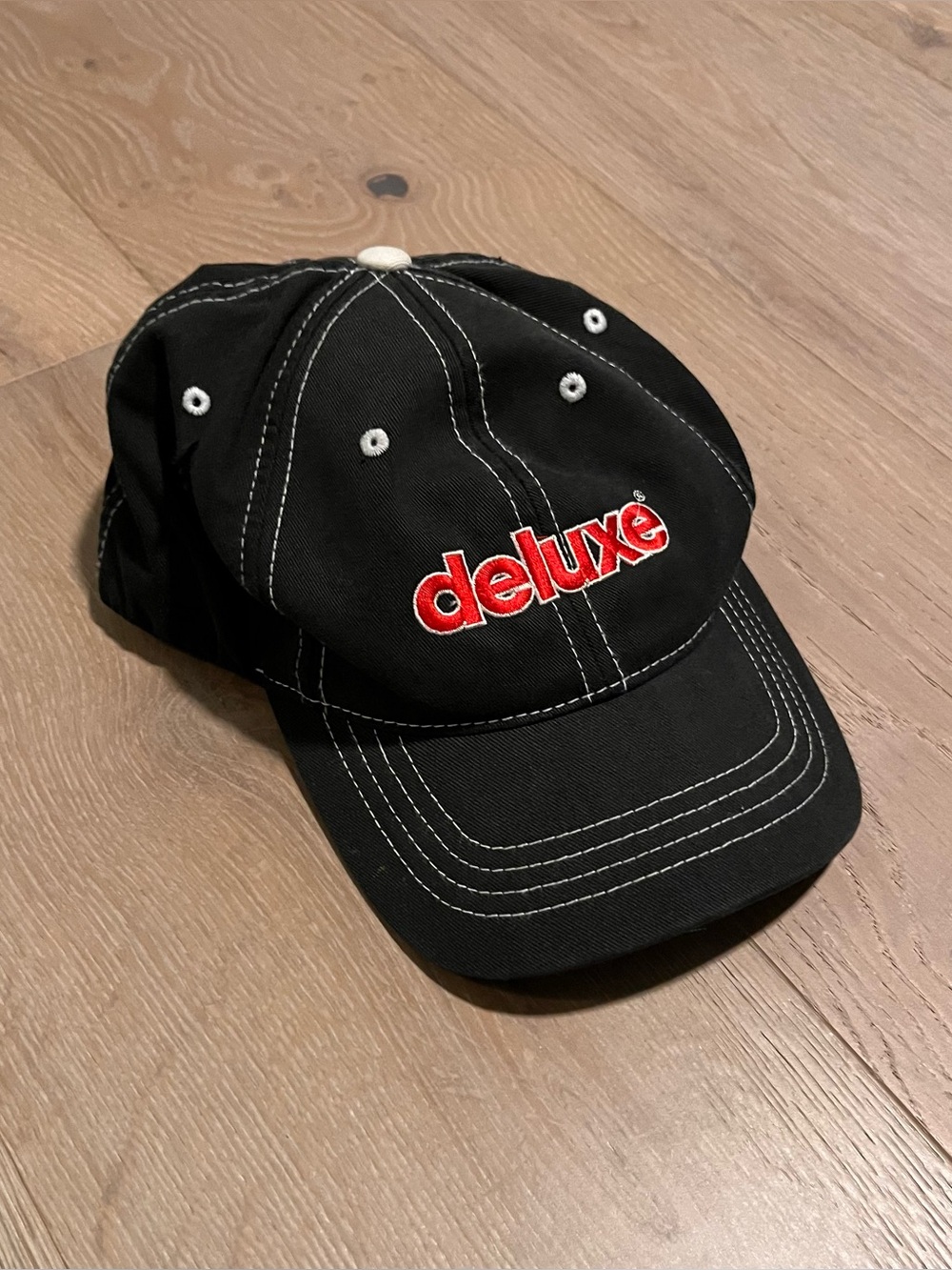 Vintage 2000s flexfit Hat Black Racing Logo Embroidered Adjustable Cap